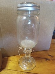 2 Qty Barnstar Canning Jar Country Wedding Glasses W Glass No# 10 Lids +Cake Top