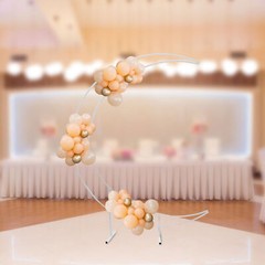 Large Crescent Wedding Balloon 7ft Moon Backdrop Stand Metal Arch Frame Wedding