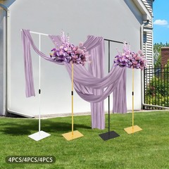 Gold/White/Black Backdrop Stands For Wedding,Adjustable Wedding Backdrop Stands,