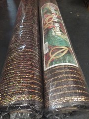 2 Rolls Deco Mesh, 21″ Craig Bachman Quality, 30′ Chocolate Brown/Gold Holo Foil