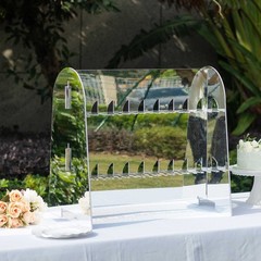 SILVER 25″ Foam 2-Tier Wine Glass Rack Champagne Flute HOLDER STAND Events