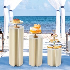 Three-piece Set Foldable Cardboard Flower Stand With Pvc Panel DIY Flowers