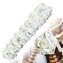 1m Artificial Rose Silk Flower Row Arrangement Wedding Arch Backdrop Wall Decor