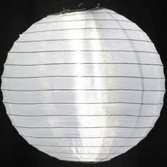 12″ Beige Nylon Lantern, Durable Hanging Decoration