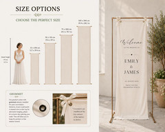 Welcome Linen Banner, Fabric Welcome Sign, Wedding Entrance Decor, Event Welcome