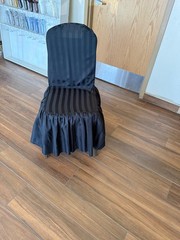 White and Black Tuxedo Luxury Chair Covers
