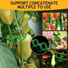 200Pcs Secured Plant Support Clips – Tomato Clips for String Trellis, Grape V…