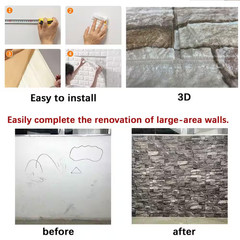 13.7 In. X 15 In. X 0.28 In. 3D Foam Thin Block Wall Panel for Home Wall Decor,