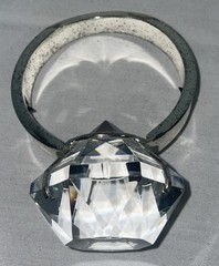 Faux “Diamond” Engagement Ring Bridal Party Table Decor Oversized Prop