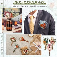 24 Pcs Boho Dried Flower Bouquet Mini Wedding Handmade Dry Flowers