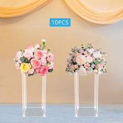 10Pcs Clear Acrylic Flower Stand for Wedding Centerpieces Wedding Flower Vases