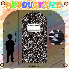 7.2ft Back to School Arch Backdrop Cover – Composition Notebook Decor for Classr