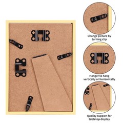 Giftgarden 16 Pack Gold Picture Frames for Multi Sizes Photos, Assorted Set I…