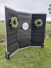 New Rustic Farmhouse Wood 3 Panel Backdrop Decor Display Wall- Weddings, Events