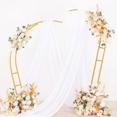 White Sheer Chiffon Wedding Arch Draping Fabric 29″ x 19ft, 6 Yard Panel