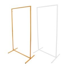 3 Packs Wedding Flower Arch Backdrop Stand Square Balloon Photo Stand Gold/White
