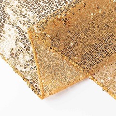 2 GOLD 8ft x 2ft Sequined Backdrop Curtain with Rod Pockets Wedding Decorations