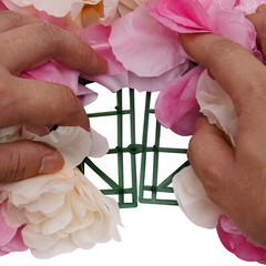 6pcs Artificial Flower Wall Panels Decorative Faux Hydrangea Floral Wall Mat Pad