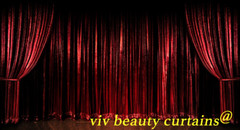THEATER/STAGE Red Vintage Classic Velvet Curtain Drape 12ft H Sound Proof