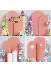 Wokceer Wedding Arch Cover 7.2FT,6FT Spandex Fitted Wedding Archetand Cover Rose