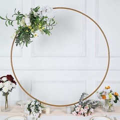 4 ft GOLD Balloon Circle Metal Frame Wedding Arch BACKDROP STAND Party Events