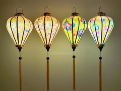 Hoi An Silk Lanterns for Restaurant decorations Outdoor garden decor – Set 4 pcs