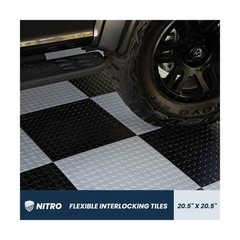 FlooringInc’s 4.5mm Flex Nitro Hidden Interlocking Garage Floor Tiles, Flexib…