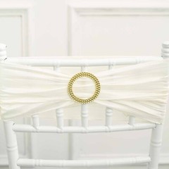 GOLD 20 Round 2″ Acrylic Rhinestones Chair Sash BUCKLES Party Event Decoration