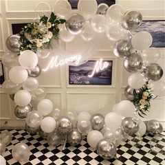 200CM/240CM White Round Hoop Arch Backdrop Stand Flower Display Wedding Birthday