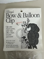 12 Dory’s Bow & Balloon Clips Church Pews, Chairs, Weddings, Parties New-Read