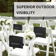 12 Pieces Velvet Reserved Chair Signs for Weddings – Gold Foil Church Pew