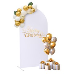 White Wedding Arch Backdrop Stand 1.2 × 0.5 × 2.2 m Balloon Frame Kit