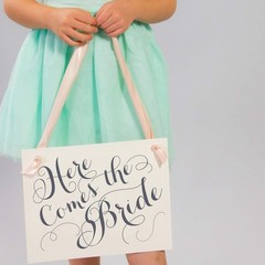 Ring Bearer Wedding Sign & Flower Girl Ceremony Decorative Sign Classic Here …