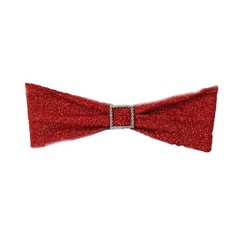 10 Red Glittered Spandex CHAIR SASHES Wedding Party Reception Decorations SALE