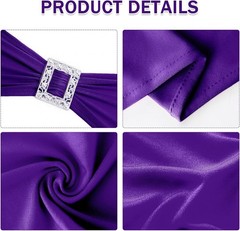 120 PCS Spandex Chair Sashes Bows Stretch Chair Cover Band with Buckle Slider…