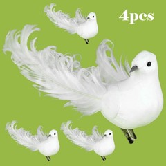 Artificial Bird D??cor 4PCS Christenings Cute Decorative Foam For Wedding