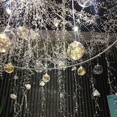 94”Crystal Beaded Wreath Garland Clear Diamond Branch Acrylic Party Decor Arts