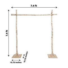 7.5 feet Natural Birch Wood Square BACKDROP STAND Wedding Arch Party Decorations
