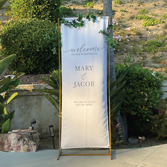 Custom Fabric Wedding Banner | Personalized Wedding Welcome Sign