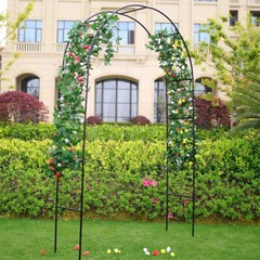 7.9 FT Black Metal Arch For Wedding Party Bridal Prom Garden Floral Decoration