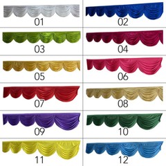 3/6M Long Tassel Faux Silk Swag Drape Panel Party Stage Event Background Decor