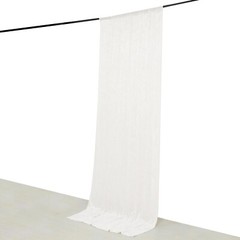 WHITE 5 ft Premium Velvet Backdrop Curtain Party Wedding Event Booth Decorations