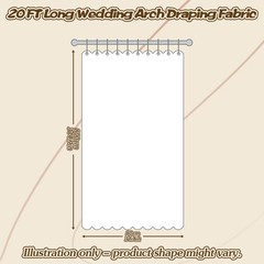 Wedding Arch Draping Fabric 4/8/12 Panels 20Ft Drapes Arbor Ceremony Swag Decor