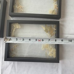 Lot of 5 black picture frames with dried flowers wedding party decor