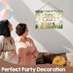1PCS Winnie Quotes Baby Shower Sign, the Pooh Wall Hanging Decor, Sometimes t…