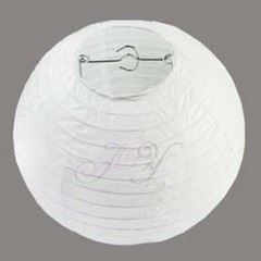 18x Peach paper pom poms white paper lanterns wedding party baby shower decor