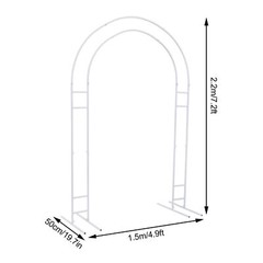 Metal Stand Arch 7.2ft Wedding Balloon Backdrop Party Stand For Garden Outdoor