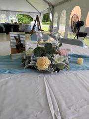 Wedding Artificial Floral Arrangement Decor Blue White Pink Green Fabric Plastic