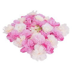 12PCS Artificial 3D Flower Wall Panel Wedding Backdrop Wall Decor Pink 15*15in