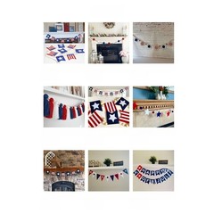 Felt Festive Banner for National Celebration Day Decorations Red 10 10cm